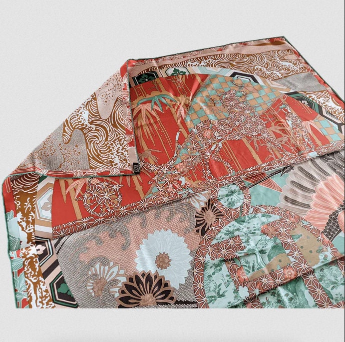 HERMES エプロン PERROQUETS オウム◇青い鳥 ヴィンテージ レア レディース