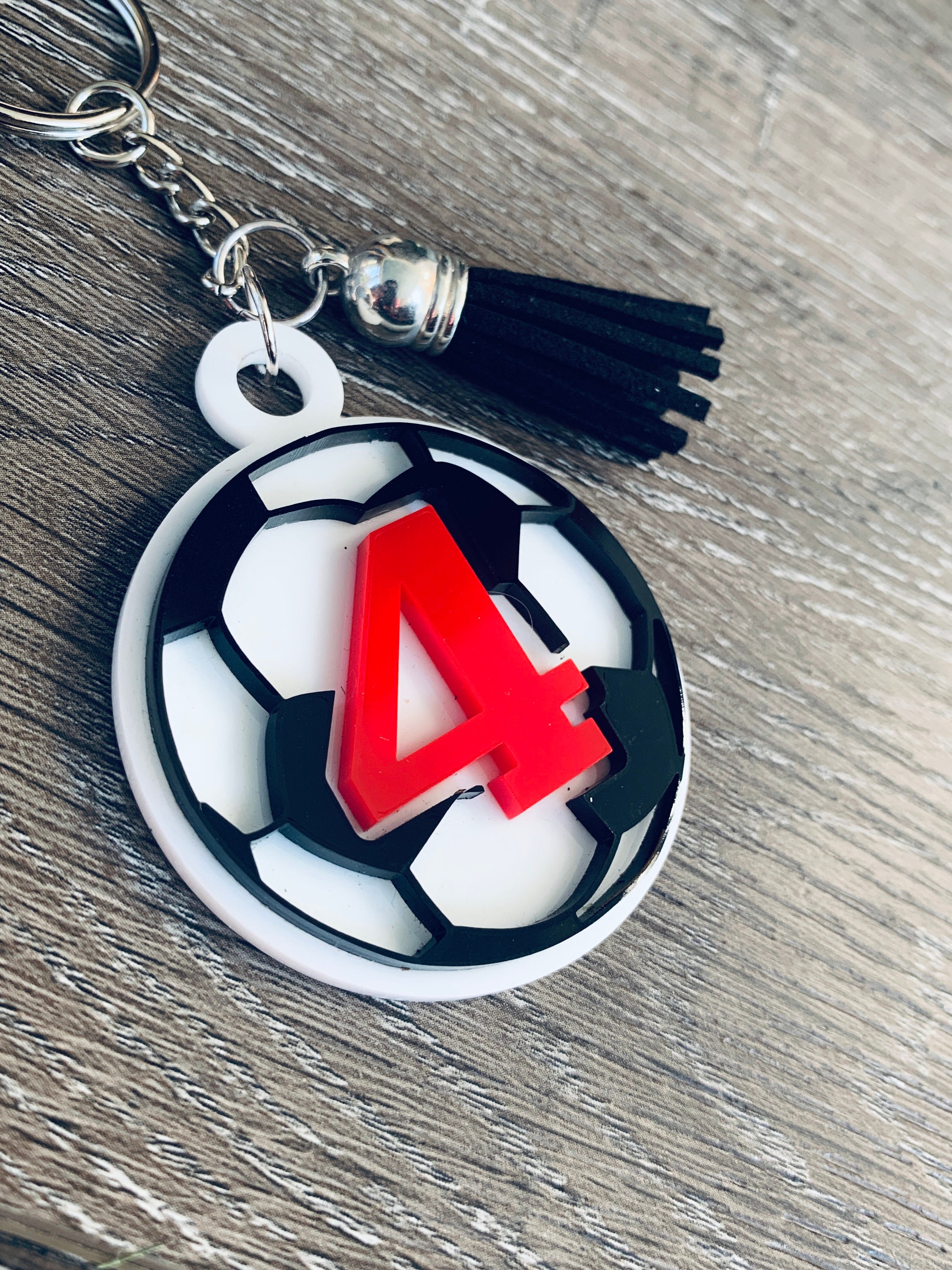 Soccer Bag Tag| Soccer Keychain| Soccer Ball Tag| Gift for kids| Sports ID Badge| Sports Bag| Equipment Tag| Jersey Number