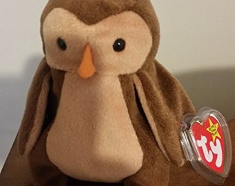 MINT with MINT TAGS TY HOOT the OWL BEANIE BABY MINT with MINT TAGS TY HOOT the OWL BEANIE BABY