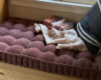 Benutzerdefiniertes Bankkissen, Erkerfenster-Sitzkissen, französisches Bankkissen, Bodenkissen für Innen, Leseecke Kissen, Housewarminggeschenk