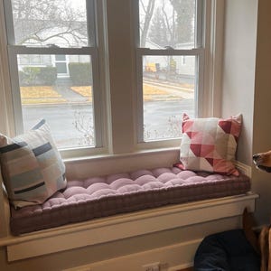 Custom Reading Nook Cushion | Tufted Floor Sofa | Window Sill Pillow