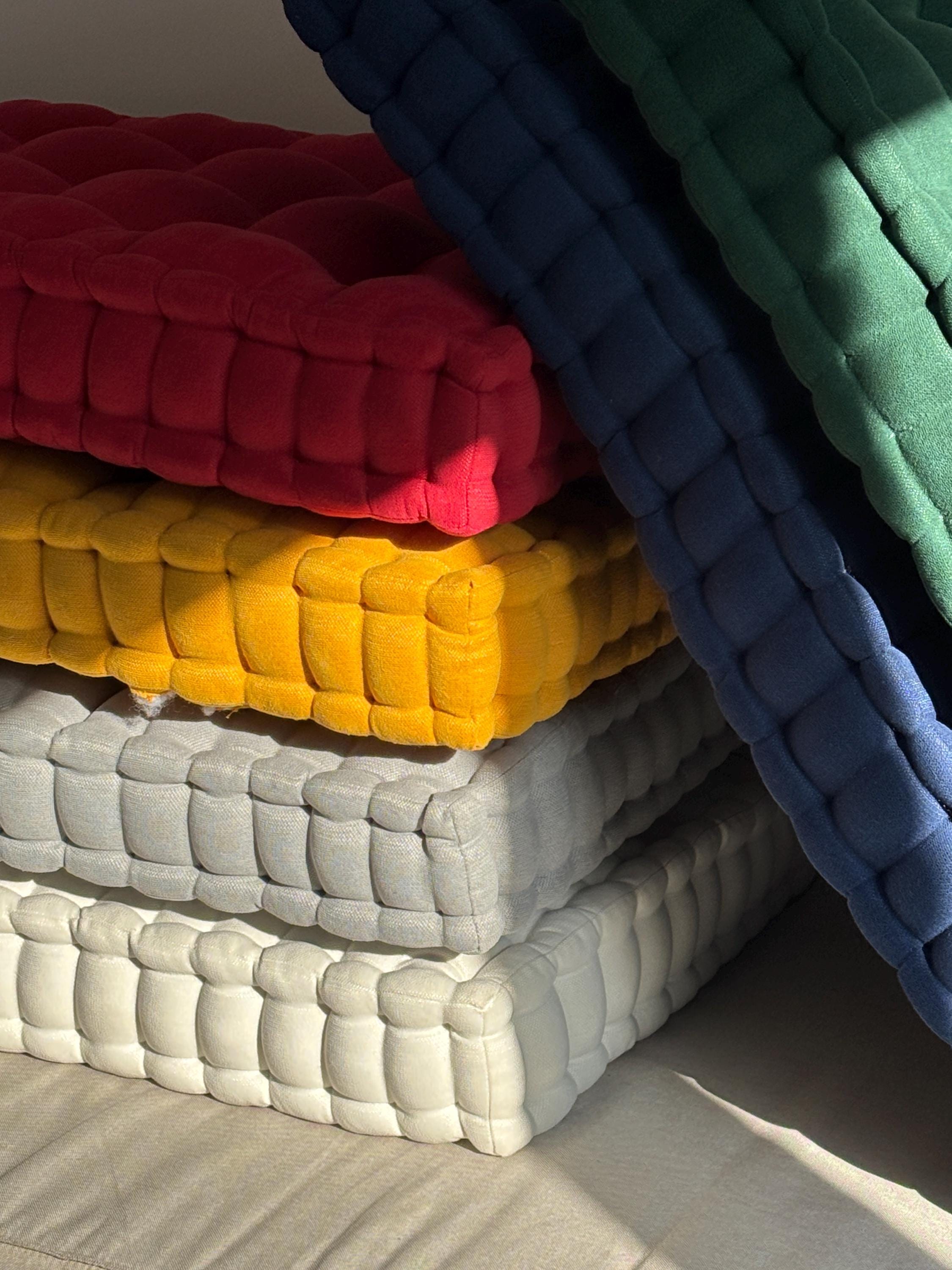 Custom Bay Window Cushion | Playroom Floor Seating Nursery Bench Pad