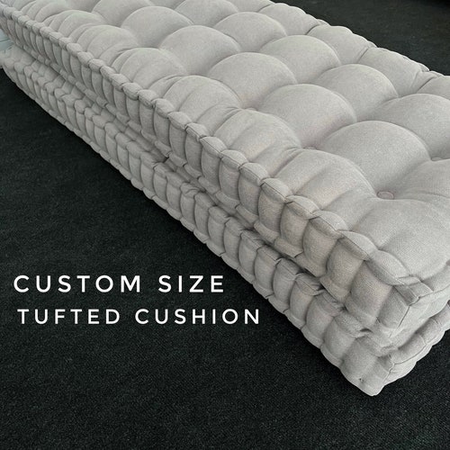 Custom Tufted Window Seat Cushion Indoor Bench Cushion Etsy