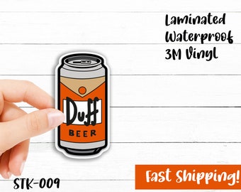 Duff Beer Sticker The Simpsons - Waterproof Vinyl Sticker