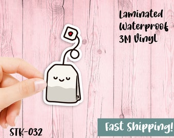 Tea Bag Tea Lover Sticker - Waterproof Vinyl Sticker