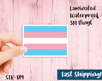 Transexual Flag Sticker - Sexual Identity Trans - Waterproof Vinyl Stickers