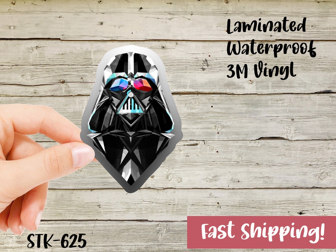 Shiny Darth Vader Waterproof Vinyl Stickers Etsy