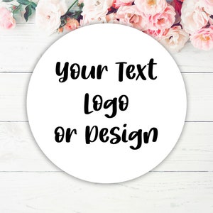 Custom Label Stickers, Custom Small Business Stickers, Personalized Round Circle Thank You Labels Brand Logo Stickers