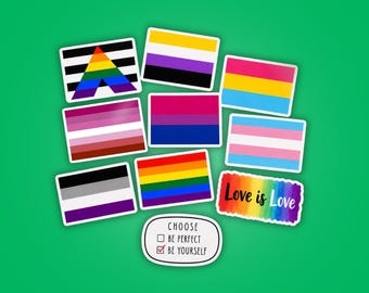 LGBTQ+ Sticker Pack - 10x Ally Sticker Pack - Waterproof Vinyl Stickers