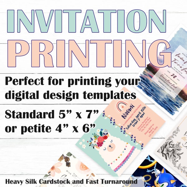 Invitation Printing Service | Print Your Digital Invites | Wedding, Birthday, and More | Quality Cardstock