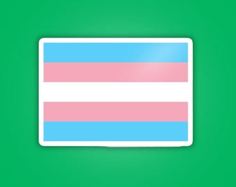 Transexual Flag Sticker - Sexual Identity Trans - Waterproof Vinyl Stickers