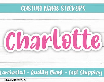Custom Name Stickers - Waterproof Vinyl Decal