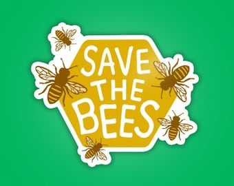 Save The Bees - Waterproof Vinyl Stickers