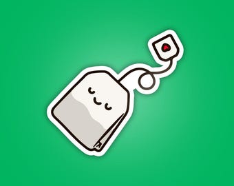 Tea Bag Tea Lover Sticker - Waterproof Vinyl Sticker