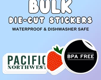 Bulk Custom Vinyl Stickers – Waterproof Laminated Die-Cut Labels