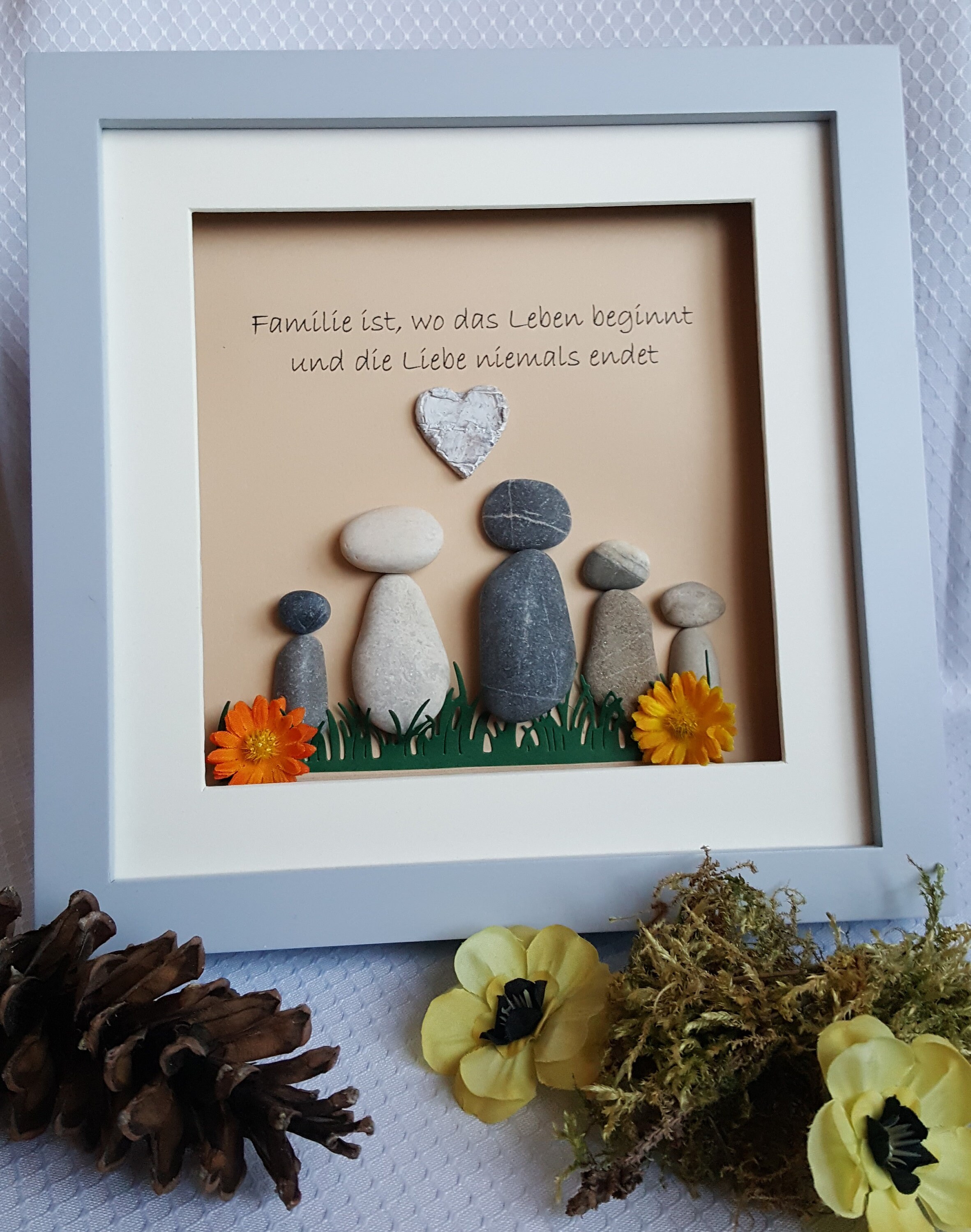 Steinbild Familie mit Spruch Steinbild Familie Etsy.de