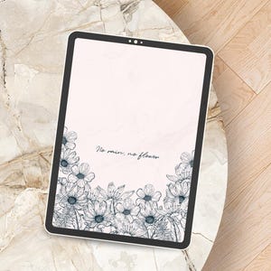 floral ipad wallpaper | quote wallpaper | ipad lockscreen | minimalist design | short quote | aesthetic ipad lockscreen
