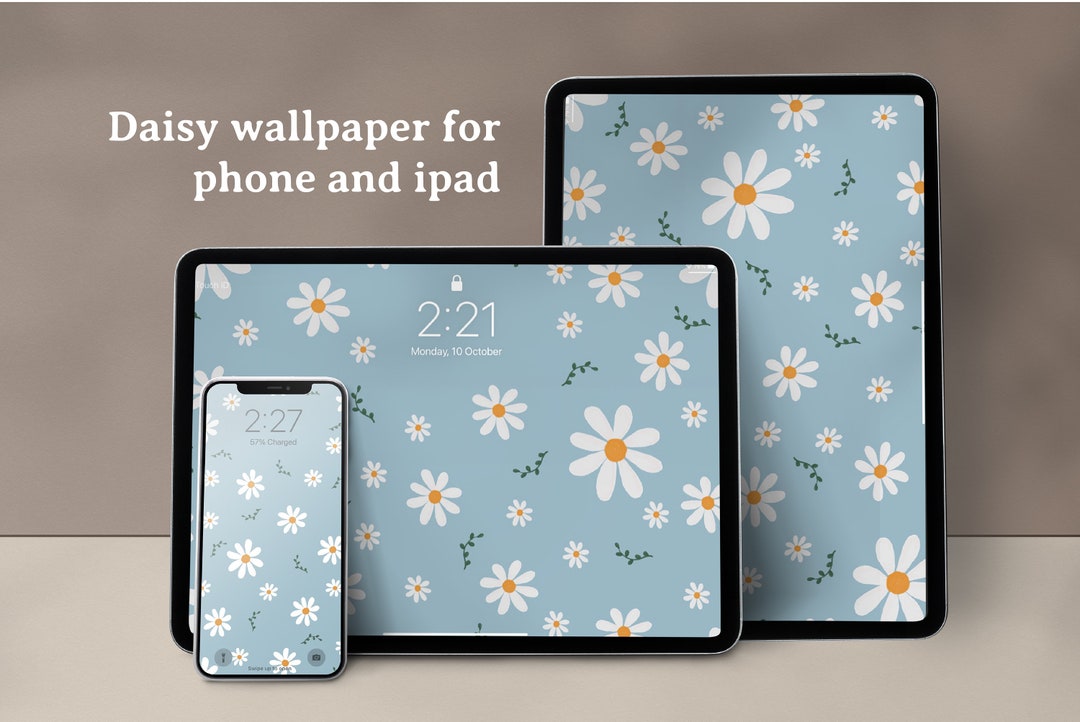 Daisy Wallpaper for Phone and iPad | Cute Wallpaper | Digital Download