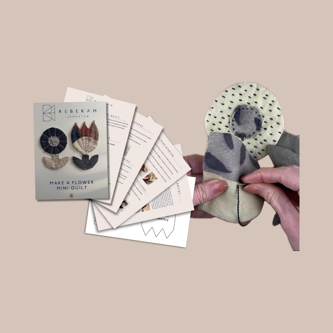 Make A Flower Mini Quilt PDF Download and Video Workshop - Etsy