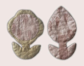 Flores alternativas para el tutorial de mini colcha con flores: plantilla de patrón de costura