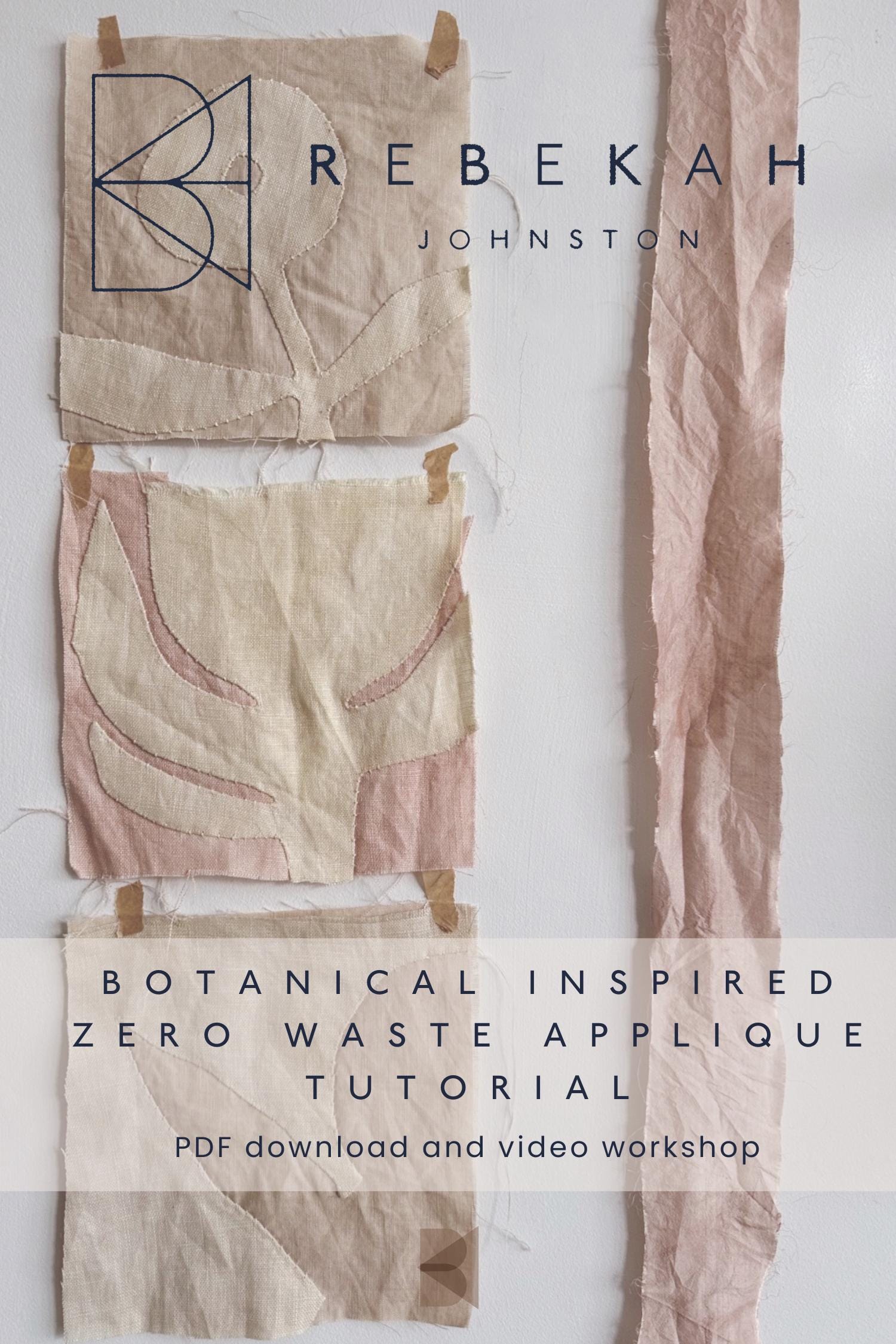 Abstract Botanical Zero Waste Needle Turn Applique Tutorial - Etsy