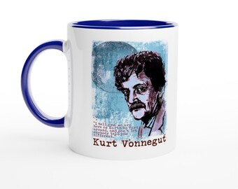 Kurt Vonnegut Mug - original art and quote