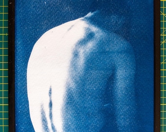 Zelfportret cyanotypieprint (niet ingelijst)