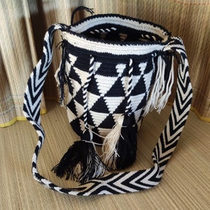 4 Colors Mochila Wayuu Crossbody Bag Summer Mini Tote Handmade from Columbia | IMINGLOBAL Skyblue