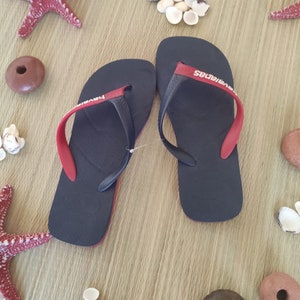 Havaianas casual flip flops, red blue chum FC, men&#39;s beachwear multicolor