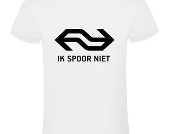 Ik Spoor Niet Heren T-shirt | ov | Openbaar vervoer | trein | bus | gek