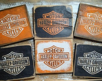 Wood " Harley Davidson Motorcycles" signs /mancave/Garage/ motorcycle enthusiast