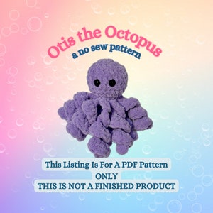 No Sew Octopus Crochet Pattern, Beginner friendly Easy Crochet, Blanket Yarn Crochet Pattern, no-sew amigurumi, aquatic sea animals PDF