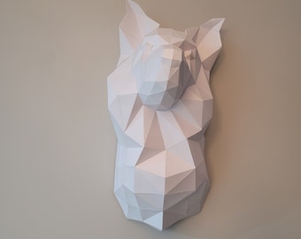 Border collie Papercraft 3D. Build your own paper sculpture from a PDF download