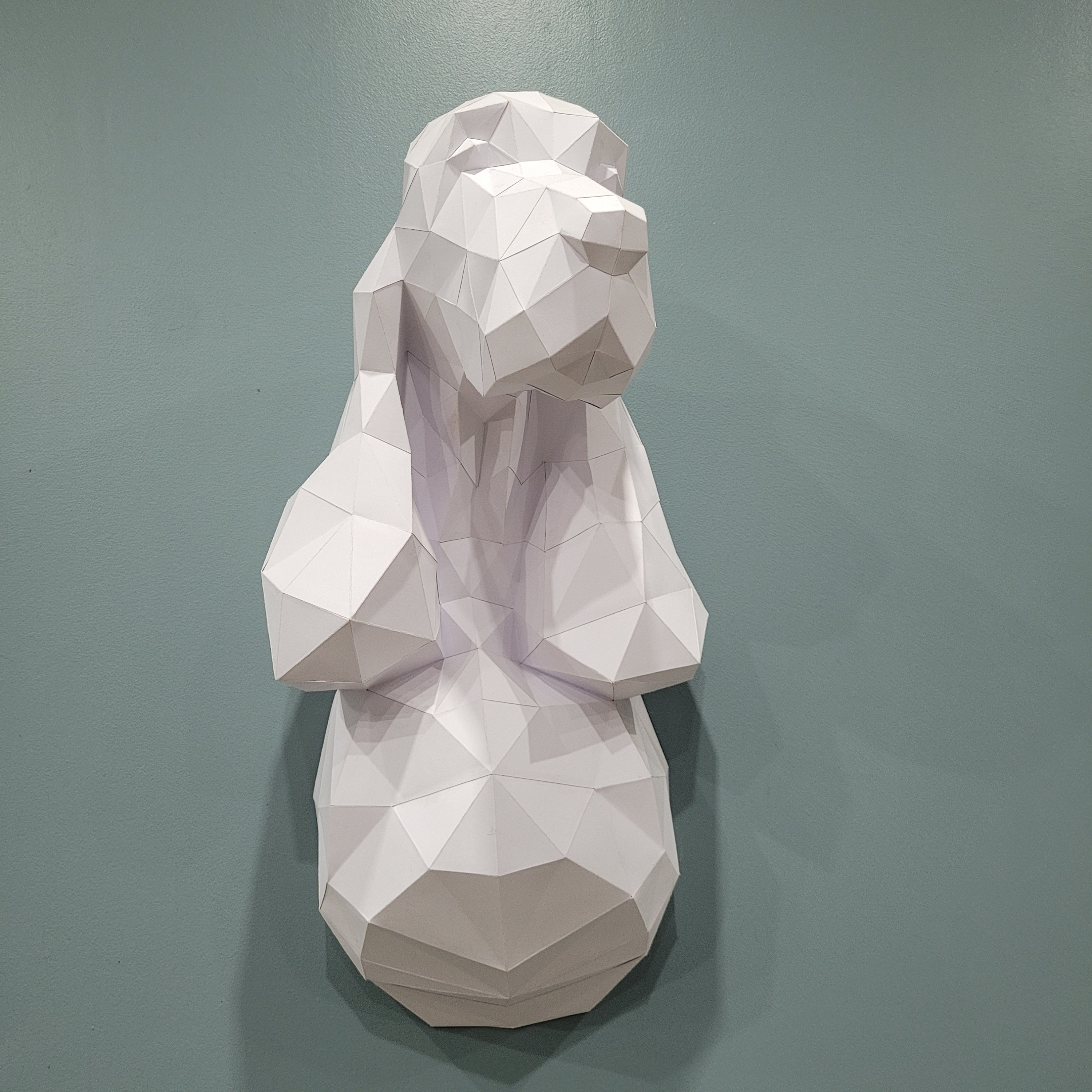 English Cocker Spaniel in 3D Papercraft. Build Your Own Paper Sculpture ...