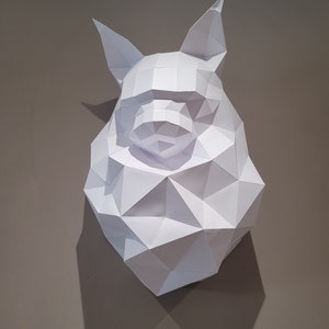 Maine coon en Papercraft 3D .   Construisez votre propre sculpture en papier à partir d’un téléchargement PDF