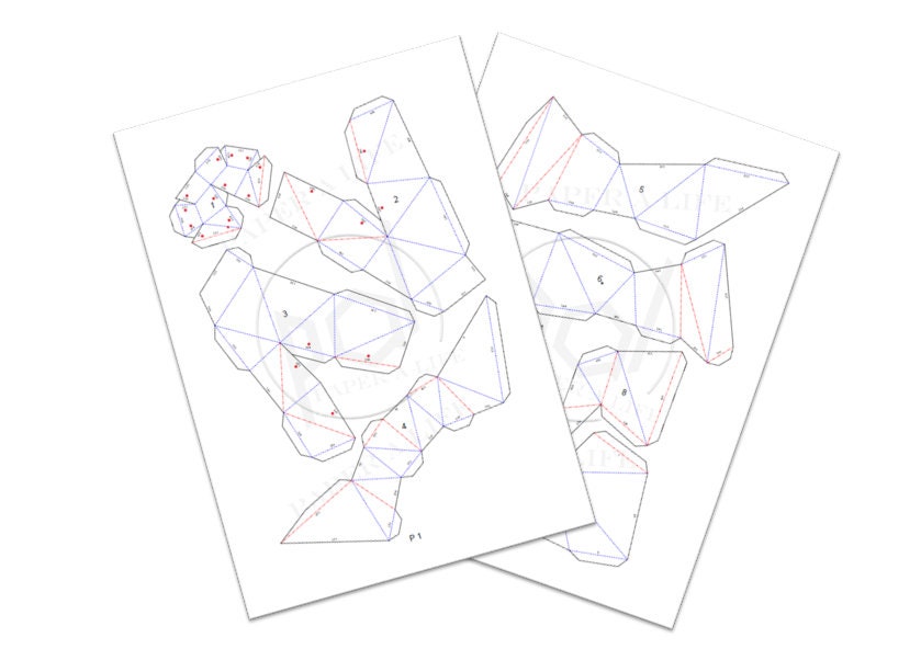 Boxer Dog in 3D Papercraft. Build Your Own Paper Sculpture From a PDF ...