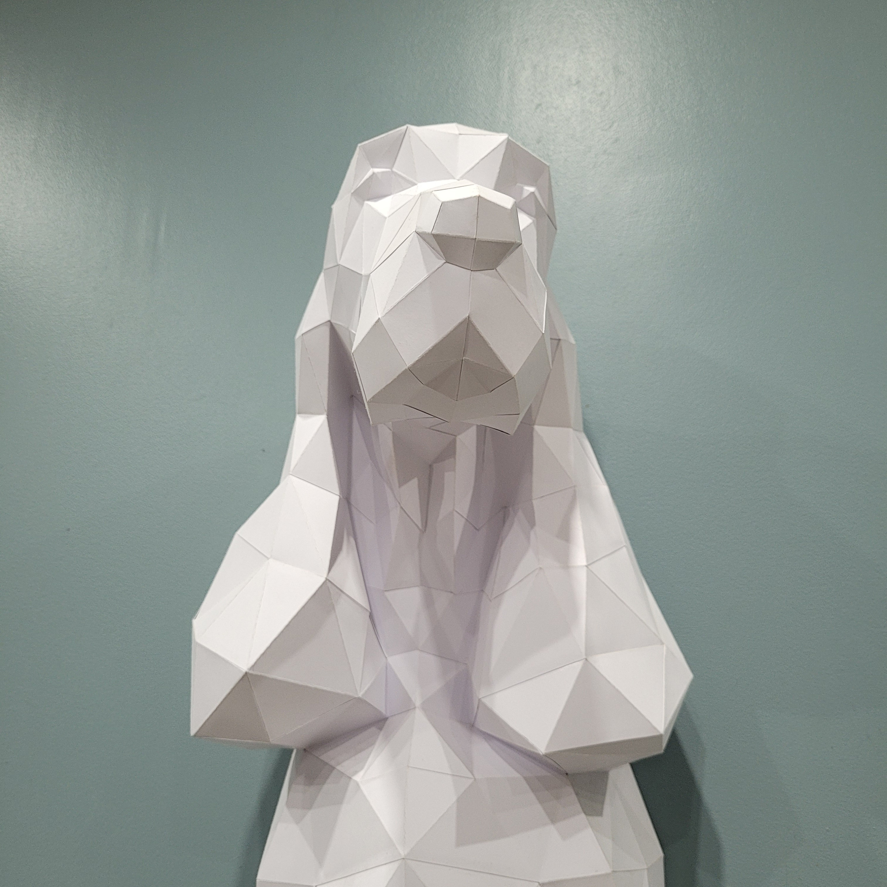 English Cocker Spaniel in 3D Papercraft. Build Your Own Paper Sculpture ...