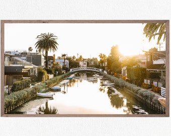 Samsung Frame TV Art, Venice Beach Canals, Los Angeles, Art Digital Print, Wallpaper Art for Samsung, Modern Frame Art, Digital Download Art