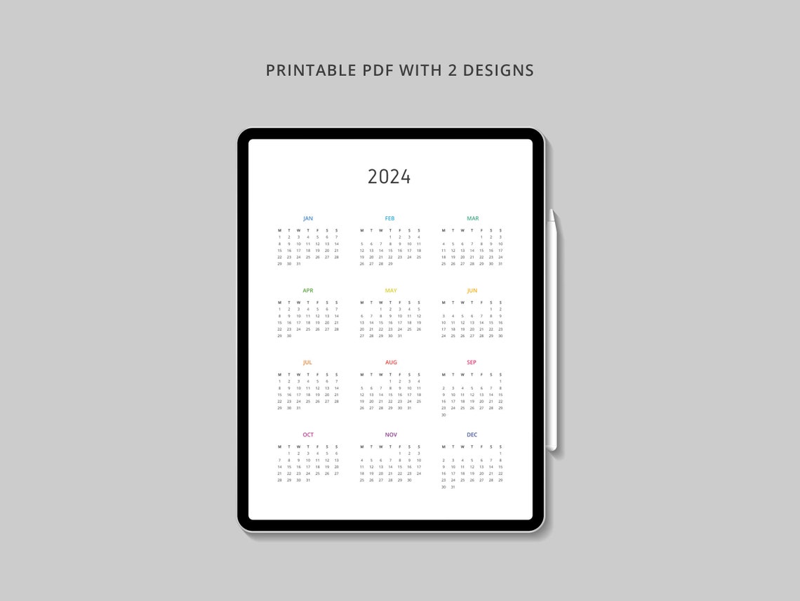 2024 - 2026 Year Calendar PDF | Printable PDF | Year to View Calendar ...