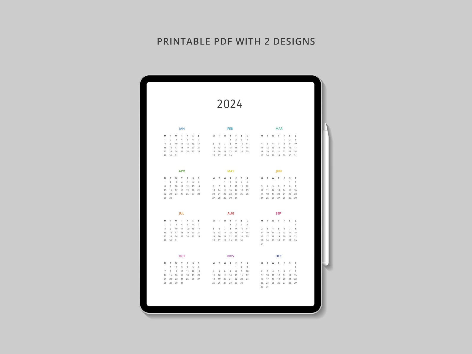 2024 - 2026 Year Calendar PDF | Printable PDF | Year to View Calendar ...