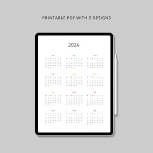 2024 - 2026 Year Calendar PDF | Printable PDF | Year to View Calendar ...