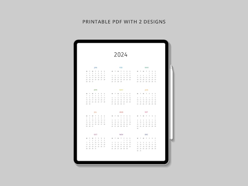 2024 - 2026 Year Calendar PDF | Printable PDF | Year to View Calendar ...