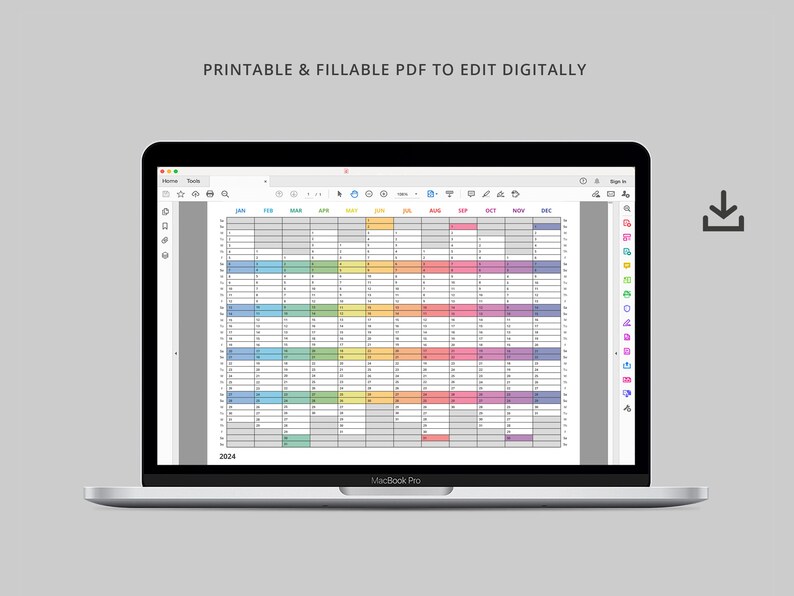 2024 Year Planner PDF Printable / Editable Minimalistic Etsy Australia