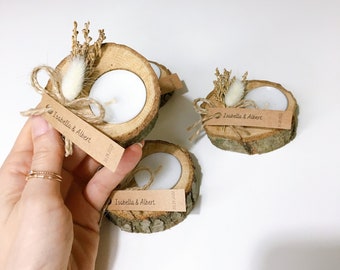 Wedding Favors For Guests, Bulk Wooden Tealight Favors, Teagliht Holder, Rustic Wedding  Favors, Thank You Favors