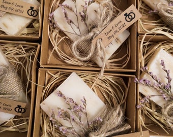 Wedding and Bridal Shower Gift, Naturally Scented Soap Favors for Your Collective Guests, Personalized Soap Favors
