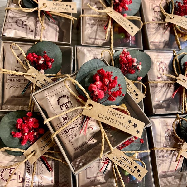 Regalos de café para Navidad, regalos de Año Nuevo al por mayor, regalos navideños, Feliz Navidad, regalos para compañeros de trabajo, regalos corporativos, etiquetas navideñas