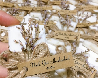FREE SHIPPING / Wedding and Bridal Shower Gift, Naturally Scented Soap Favors for Your Collective Guests, Personalized Soap Favors