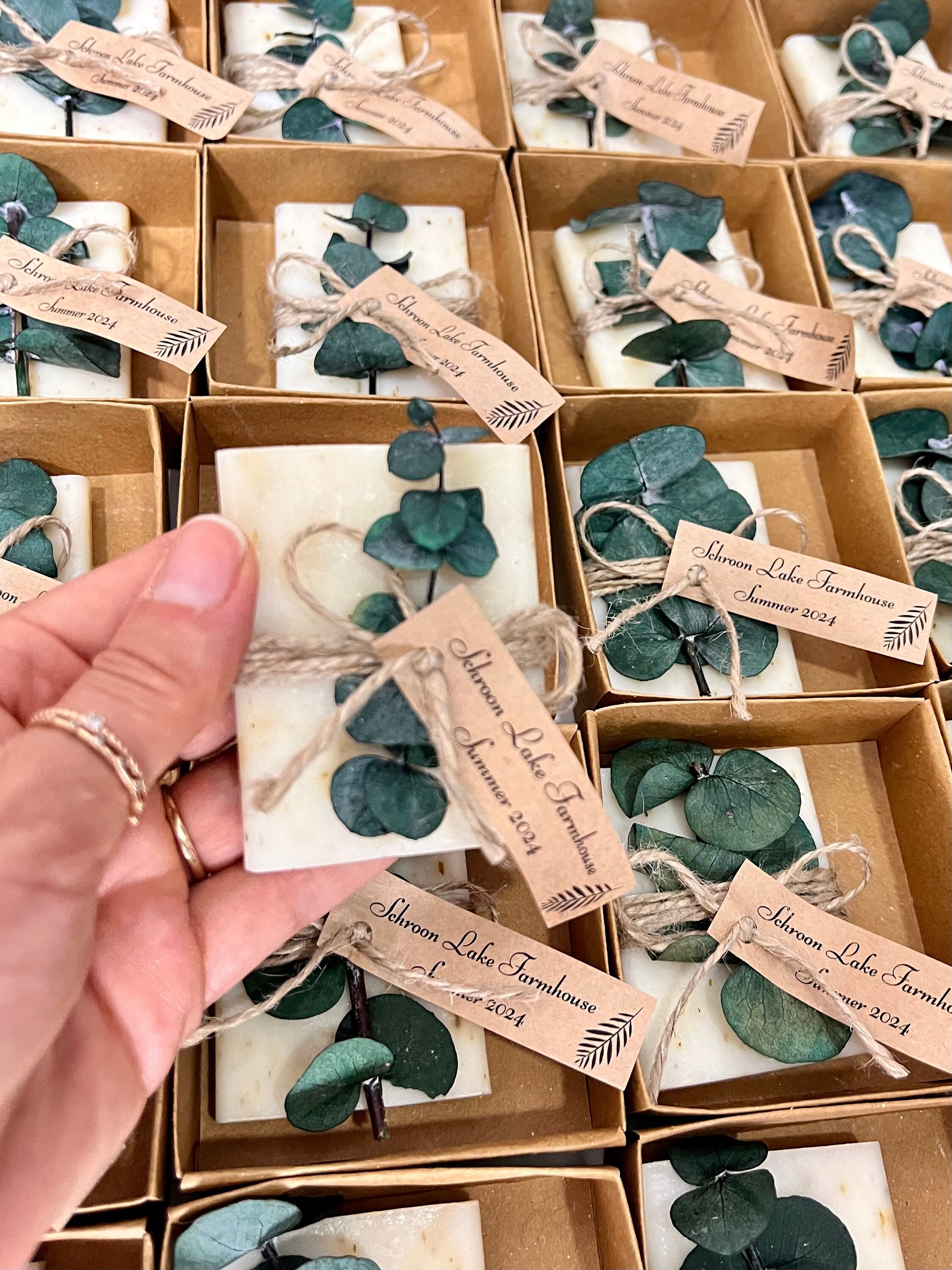 Eucalyptus Leaf Mini Soap,Handmade Soap Favors,Gifts for Bulk Guests, Bridal Shower Soap Favors,Party Favors,Rustik Sabun Hediyesi
