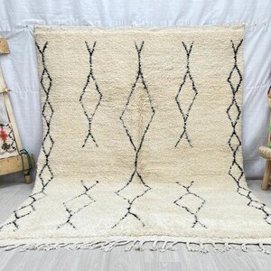 Moroccan Berber Rug Beni Ourain Rug All Wool Berber Rug Custom Area Rug ...