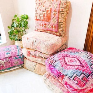 60%OFF** Moroccan Kilim Pouf Floor Pouf Vintage Moroccan Ottoman Beni Ourain Square Pouf, Yoga Meditation Cushion, Outdoor Red Kilim Pillows